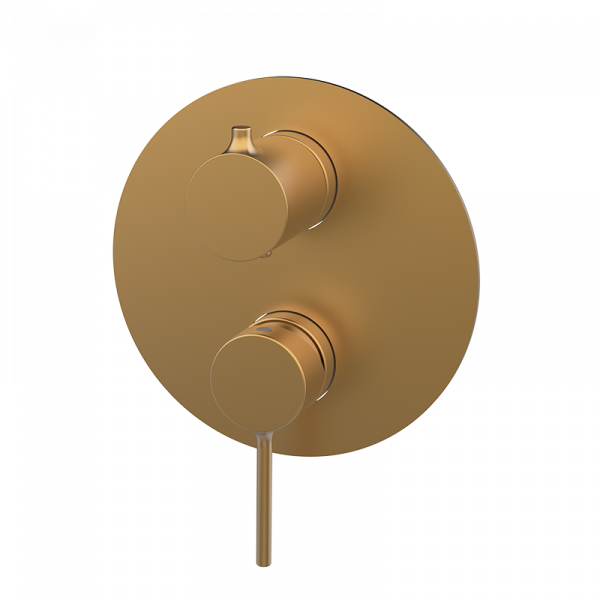 Змішувач для ванни та душу GRB Time прихованого монтажу на 3 споживачі, бронза 47145455 PVD