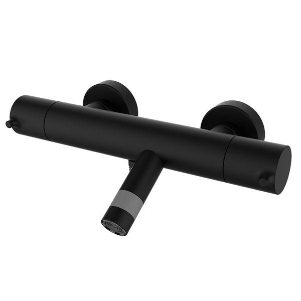 Термостатичний змішувач для ванни, відкритий настінний монтаж GRB Time 47210472 чорний