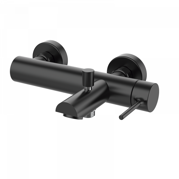 Комплект змішувач для ванни з штангою та ручним душем GRB Time, чорний 47226492 PVD