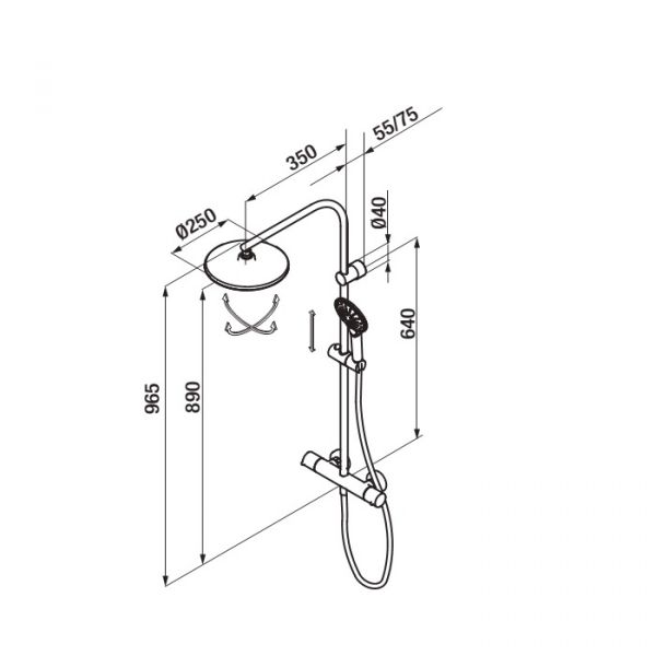 Душова система з термостатом Male Time 47425471