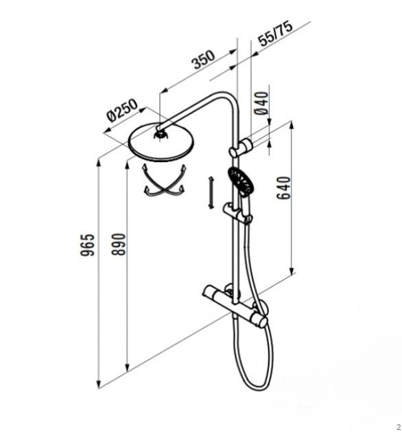 Душова система GRB Time з термостатом хром 47425470MT