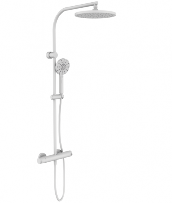 Душова система GRB Time термостатична з фіксованою стійкою білий 47425471XL