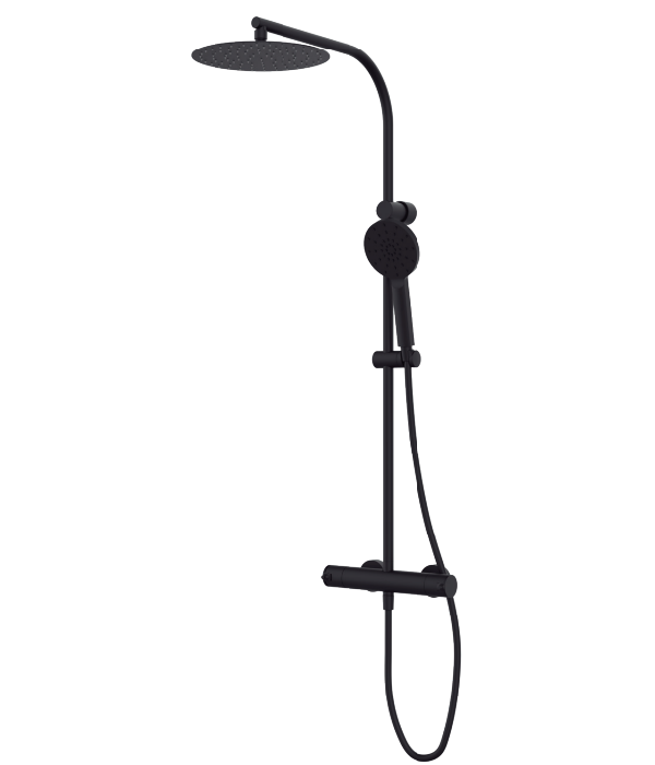 Душова система GRB Time термостатична з фіксованою стійкою чорний 47425472XL