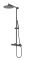 Одноважільний змішувач для душу GRB TIME з телескопічною колоною, чорний PVD 47499492TLC