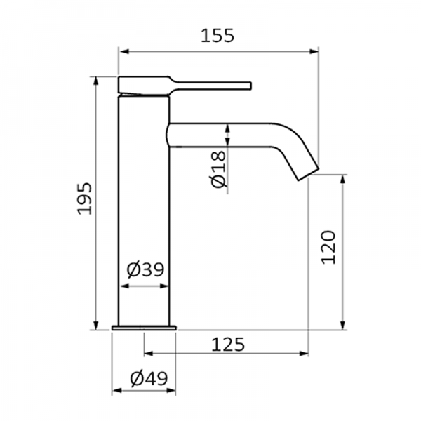 Змішувач для раковини GRB Time XL одноважільний з донним клапаном хром 47531473