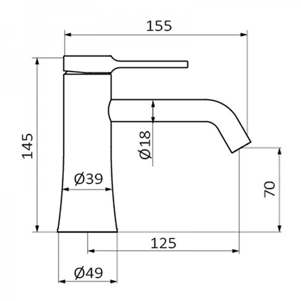 Змішувач для раковини GRB Time одноважільний з донним клапаном хром 47542470