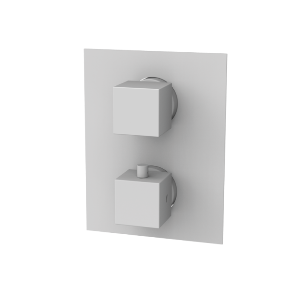 Термостатичний вбудований змішувач прихованого монтажу 3 споживачі GRB Kala Epoxy White 50130511