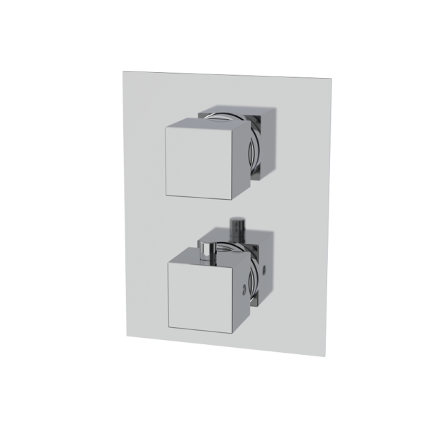 Термостатичний вбудований змішувач прихованого монтажу 2 споживачі GRB Kala Chrome 50120520