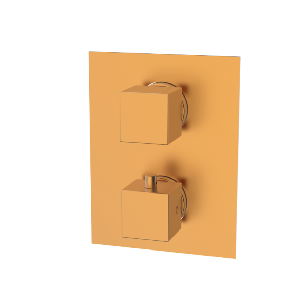 Термостатичний вбудований змішувач прихованого монтажу 2 споживачі GRB Kala PVD EterNice Copper 50120555