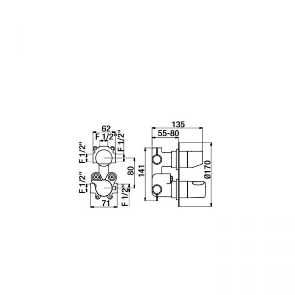 Вбудований термостат Premier 50130500