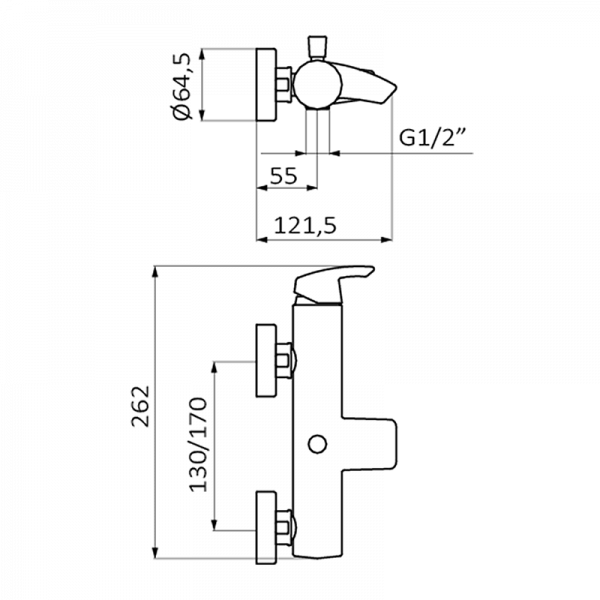 Змішувач для ванної GRB Premier одноважільний з каскадним зливом 50224593 PVD