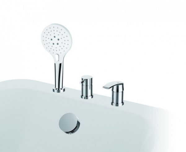 Змішувач на борт ванної GRB Premier на 3 отвори зі зливом та наповненням хром 50231500