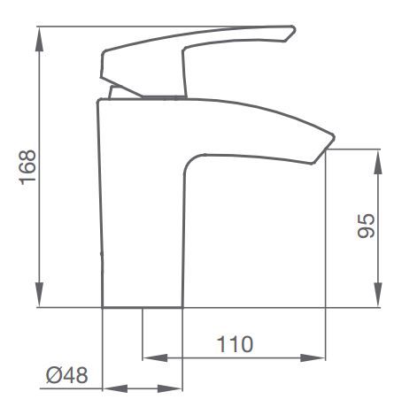 Змішувач для умивальника Premier 50521500 з доним клапаном