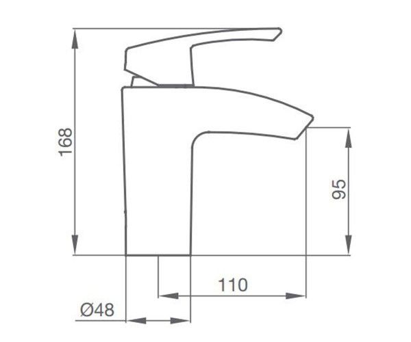 Змішувач для раковини одноважільний GRB Premier хром 50520500