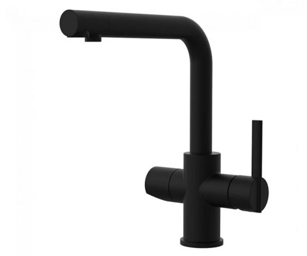 Змішувач для кухні GRB Kitchen для підключення до системи очищення води чорний матовий 51831512