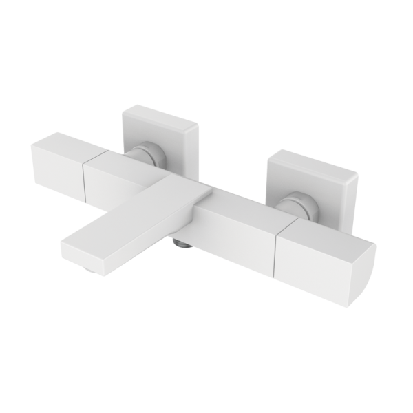 Змішувач для душу з термостатом, відкритий настінний монтаж, Epoxy White, GRB Kala 60210602