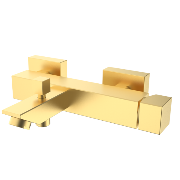 Одноважільний змішувач для ванни, відкритий настінний монтаж, PVD EterNice Brushed Gold, GRB Kala 60224688