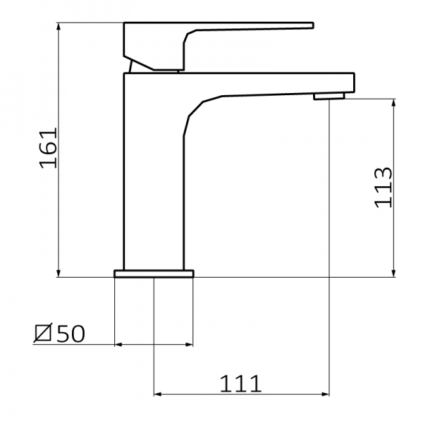 Змішувач для раковини GRB Kala одноважільний хром 60512600