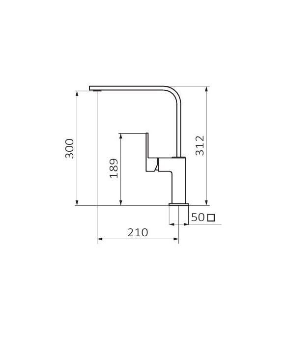 Змішувач для кухні GRB Kitchen одноважільний хром 60820600