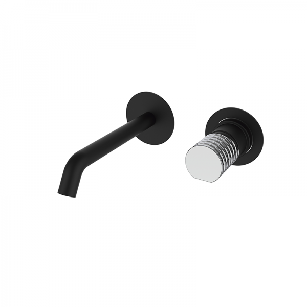 Змішувач для раковини GRB Aura настінний одновентильний чорний 75535752