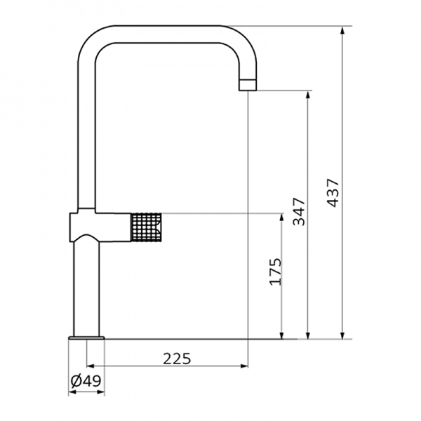 Змішувач для кухні GRB Cocinas Aura одноважільний хром 75820750