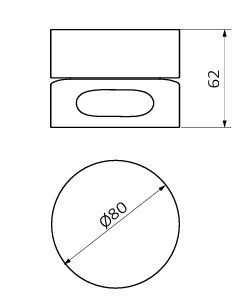 Наружна частина змішувача GRB Incool на 1 споживача, бронза матовий 90101055 PVD