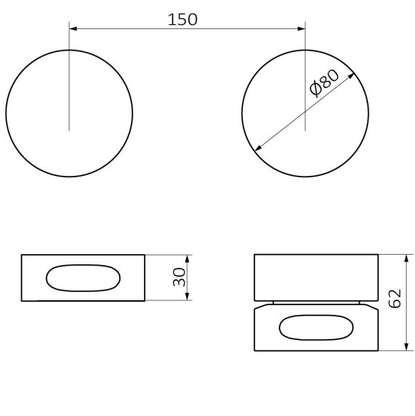 Змішувач для умивальника GRB Incool EterNice, зовнішня частина, чорний PVD 90102192