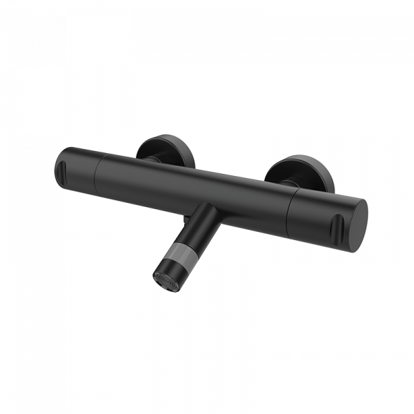 Термостатичний змішувач для ванни з ручним душем GRB EterNice Cool, колір чорний 90215992 PVD