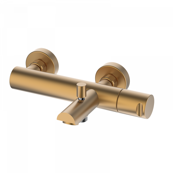 Комплект змішувач для ванни з ручним душем та штангою GRB EterNice Cool, колір бронза 90226955 PVD