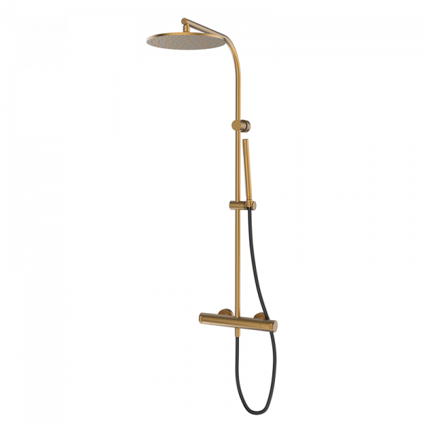 Термостатична душова стійка з верхнім та ручним душем GRB EterNice, колір бронза 90425955 XL PVD