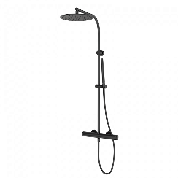 Душова стійка з верхнім та ручним душем GRB EterNice, колір чорний 90499992 PVD