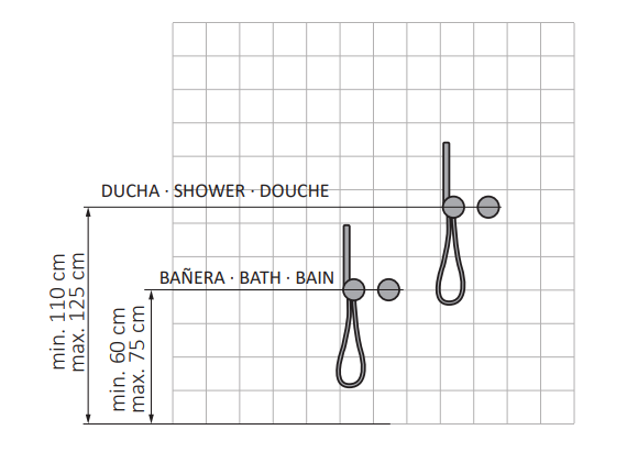 Змішувач для душу GRB in Cool прихованого монтажу без прихованої частини білий 90901001