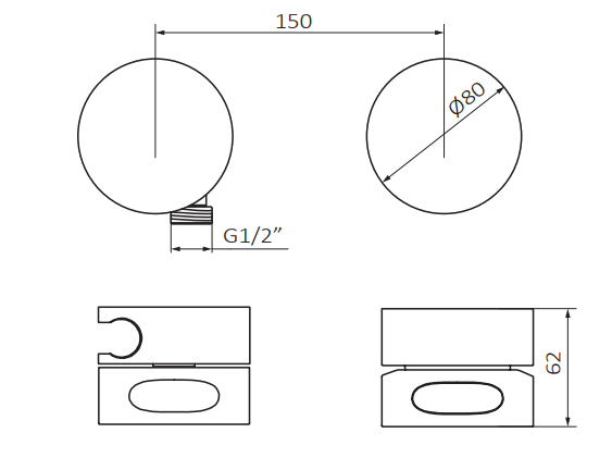 Змішувач для душу GRB in Cool прихованого монтажу без прихованої частини хром 90902000