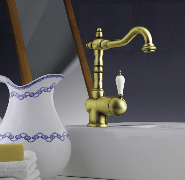 Змішувач для раковини GRB Clasica Retro одноважільний зістарена латунь 910799