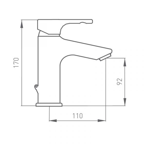 Змішувач для умивальника Tender 910900, обладнаний аератором
