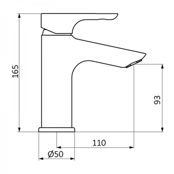 Змішувач для раковини GRB Tender одноважільний з автоматичним донним клапаном хром 912900