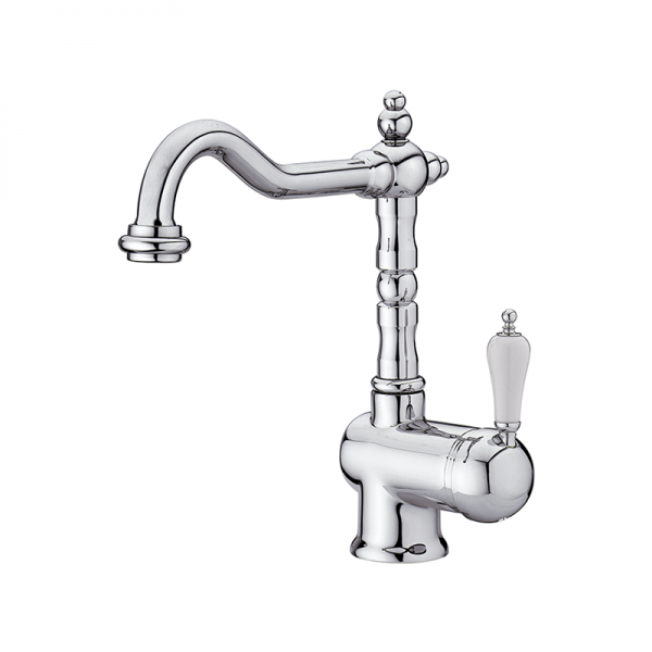 Змішувач для раковини GRB Clasica Retro із донним клапаном одноважільний хром 913700