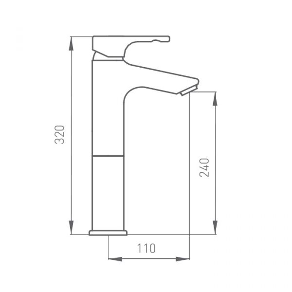 Змішувач для умивальника Tender 916900, обладнаний аератором