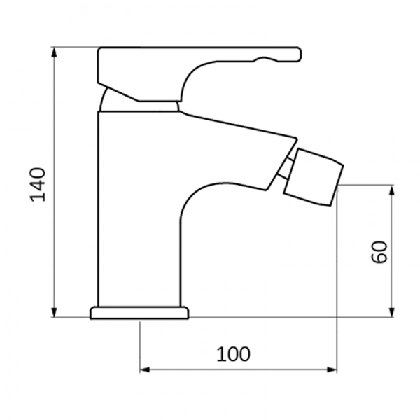 Змішувач для біде GRB Tender одноважільний з автоматичним донним клапаном хром 917900