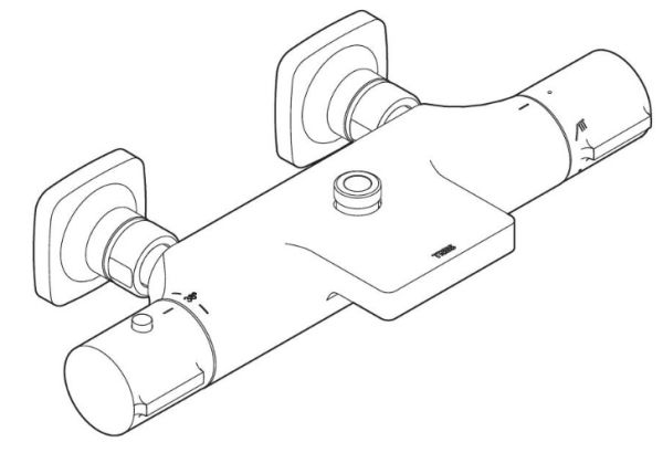 Душова система Tres CANIGO, термостат, ручний душ 242х242 мм, каскад, хром 21831202