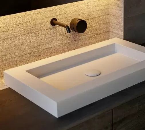 Змішувач вбудованого монтажу для раковини 20 см GRB InCool EterNice® колір чорний 90106092 PVD