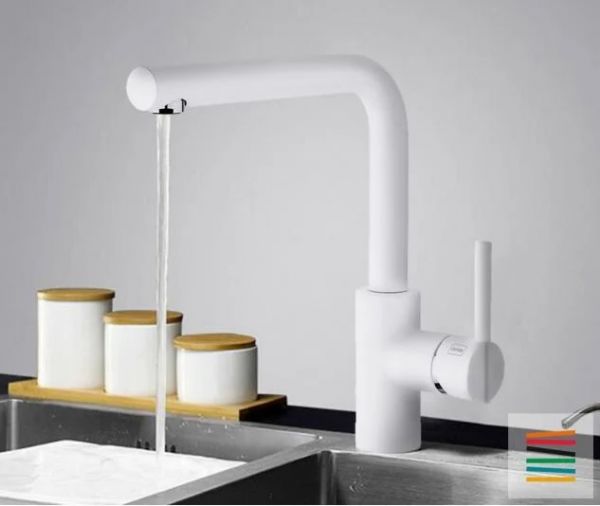 Змішувач для кухні GRB Kitchen одноважільний білий 990910