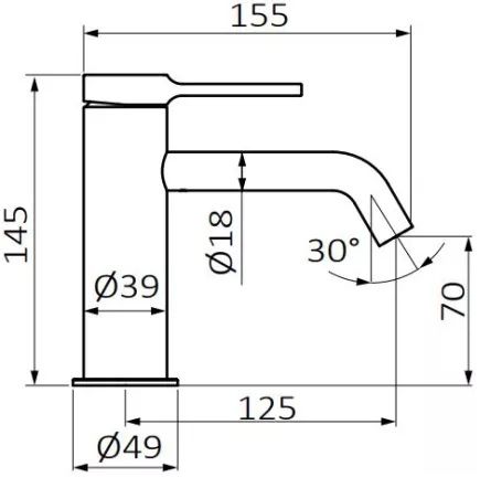 Змішувач для умивальника Time Male 47510488 pvd золото