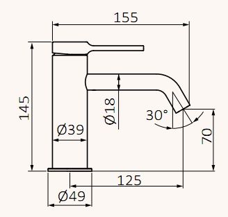 Змішувач для умивальника Time Male 47510492 pvd