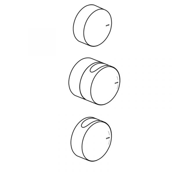 Зовнішня частина змішувача-термостату Cool 90105002 прихованого монтажу на 3 споживача