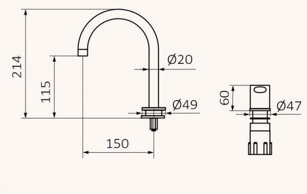 Змішувач для раковини GRB InCool EterNice® колір чорний 90300192 PVD