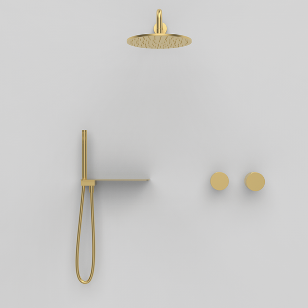 Душовий комплект прихованого монтажу EterNice Copper на 2 споживачі, колір золото GRB Incool 2088 PVD