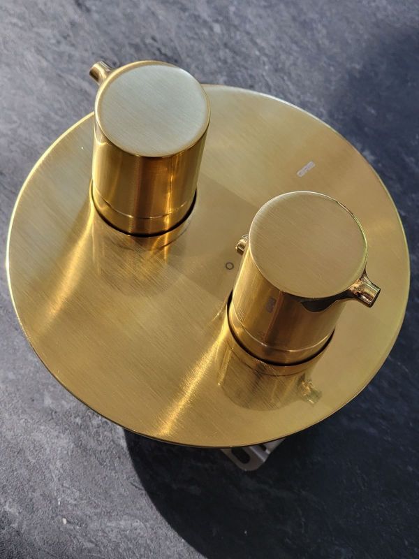 Змішувач для ванни та душу GRB Time прихованого монтажу з термостатом, золото 47110488 PVD