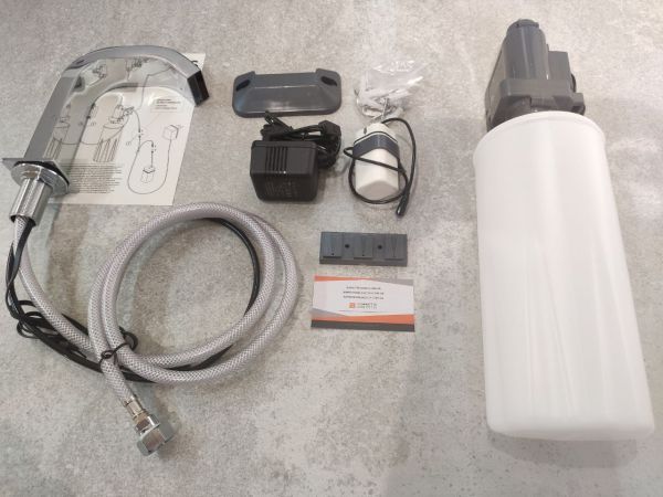 ELECTRONIC Електронний кран для умивальника з 1 виходом води та автоматичним дозатором мила-39210320