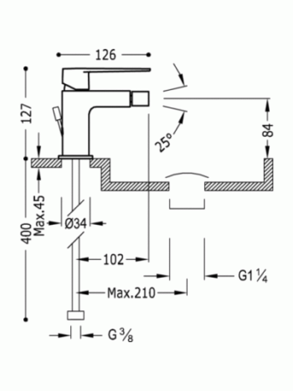 Змішувач для біде Tres Class 20512001